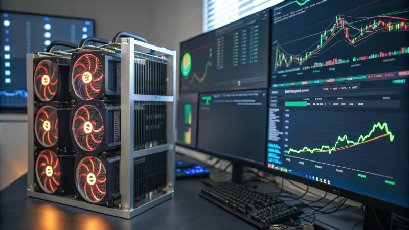 Modern cryptocurrency mining setup and trading environment