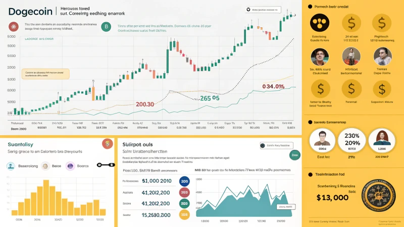 dogecoin historical trends infographic