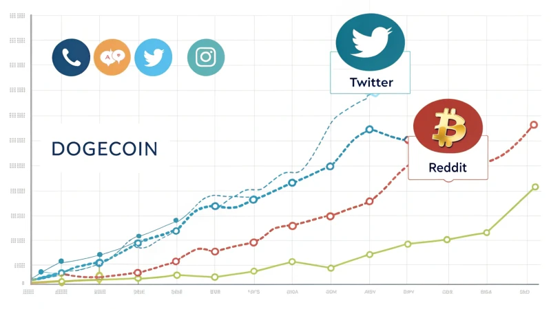 dogecoin price social media relationship