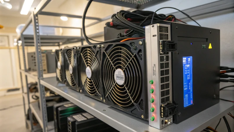 ElphaPex DG1+ ASIC miner in a high-tech mining environment