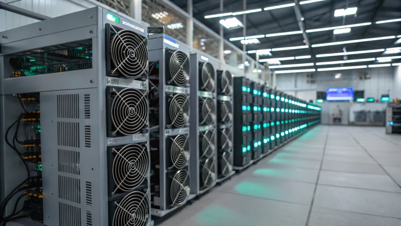 high tech cryptocurrency mining facility