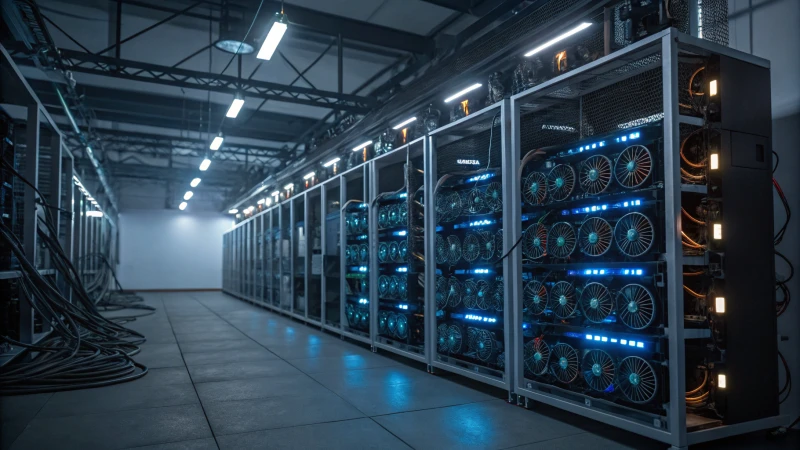 modern cryptocurrency mining farm